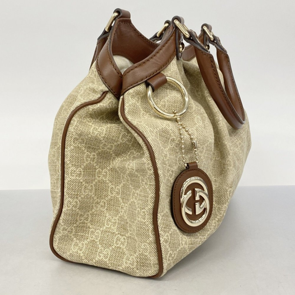 Gucci Handbag 211944 Canvas Brown Beige Champagne Women's - Picture 2 of 14
